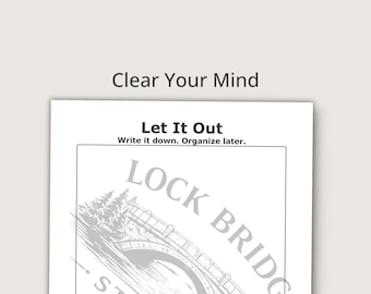 Brain Dump Page Printable, Mental Reset Page, Large Print PDF