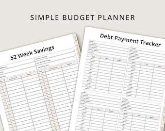 2026 Budget Planner PDF | Simple Digital Budget | Expense & Bill Tracker