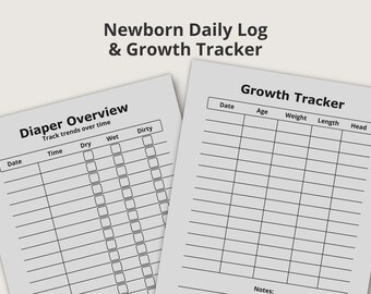 Large Print Baby Tracker All-in-One Newborn Log Feeding Sleep Growth