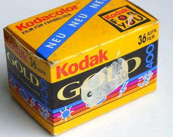 Kodak Kodacolor Gold 400 35 mm-film – vervaldatum 36 – verlopen 1996 – vintage kleurnegatief