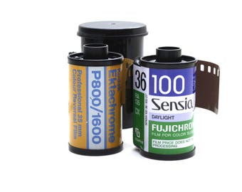 Bundel diafilms – 2 rollen – Kodak Ektachrome P800/1600 - Fujichrome sensia 100 Transparency Film (verlopen)