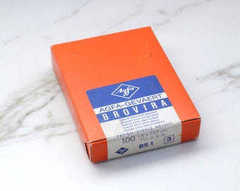 Agfa Brovira verzegeld 100 vel – zwart-wit donkere kamerpapier – zeldzaam analoog fotopapier