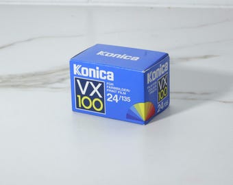 Konica VX 100 35 mm-film – 24 opnamen – verlopen 1999 – Y2K Vintage