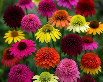 Oltre 300 semi di echinacea – Mix di echinacee a infiorescenza conica – 90% fiori perenni – Amati dai fringuelli