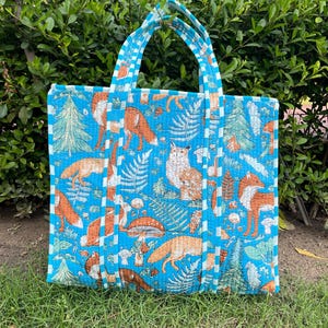 Indian Hand Block Print Tote Bag | Market Cotton Tote Bag | Quilted Tote Bag For Women's