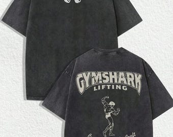 Vintage Lifting Shirt, Retro Bodybuilding Graphic Tee, Washed Oversized Gym T-Shirt