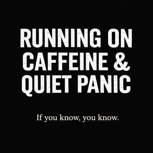 Caffeine Quiet Panic Burnout Humor T-Shirt, Anxiety Funny Tee, Nurse Student Gift image 2