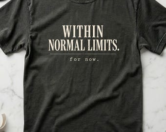Funny Nurse Shirt Within Normal Limits For Now, ICU RN Gift for Nurses, Burnout Humor Tee, Healthcare Worker Shirt, Clinical Humor