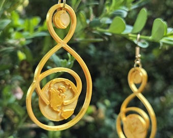 To The Moon & Back Artemis II Flightpath 3D Printed Earrings