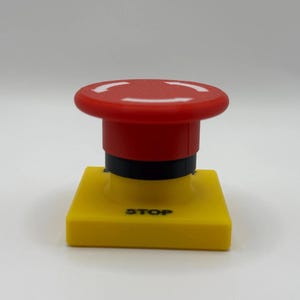 Emergency Stop Button Fidget Toy: 3D Printed Desk Clicker
