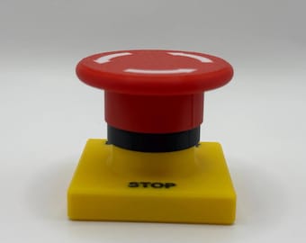 Fidget-speeltje met noodstopknop: 3D-geprint bureauklikker