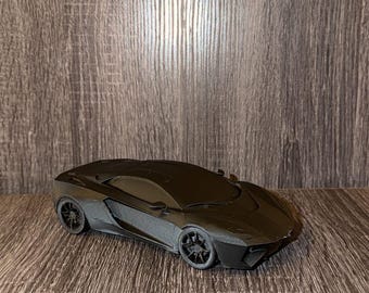 Supercar-sculptuur, exotisch sportwagendecor, gedetailleerd automodel, kantoordisplay