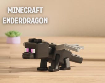 Minecraft Ender Dragon Figure Gamer Desk Decor Gaming Room Decor Dragon Figurine Pixel Dragon Gamer Gift Gaming Shelf Decor Toy