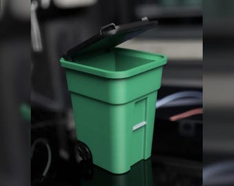 Mini-desktopprullenbak | Kleine bureauopberger | 3D-geprinte geldhouder voor pennen