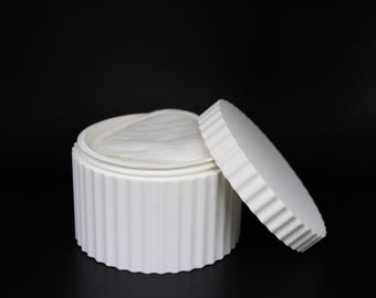 Porta discos de algodón minimalista / Organizador de tocador moderno