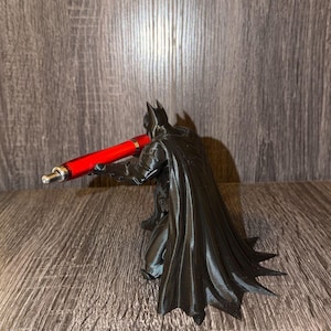 Dark Knight Pen Holder | 3D Printed Desk Organizer | Superhero Office Accessory image 2