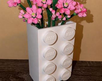 Geschikte vaas voor bouwsteen | 3D-geprint bureaudecor, woondecoratie