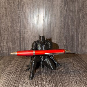 Dark Knight Pen Holder | 3D Printed Desk Organizer | Superhero Office Accessory image 4