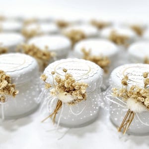 Personalized Candle, 30ml Soy Wax Wedding Favor | Name And Date