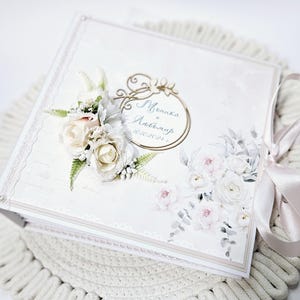 Personalized Wedding Photo Album | Luxury Floral Memory Book | Handmade Wedding Keepsake | Custom Bride Gift | Romantic Photo Scrapbook