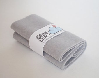 Pure Wool Felt Roll - light grey - 100% wool felt -12x90cm - 'Turtle Dove'
