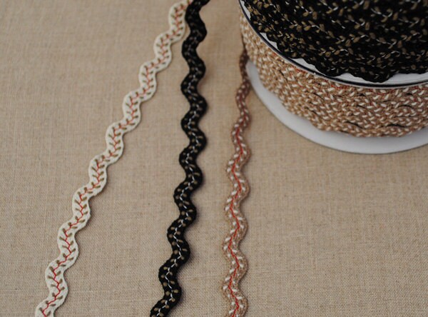 Embroidered Ric Rac trim, 2m (2.2yard)