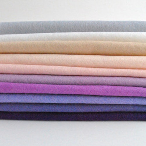 Wool Felt Sheets 10 Pieces 'macaron' Collection Etsy UK