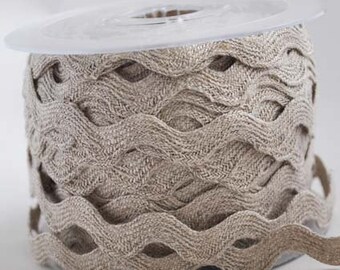 LINEN ric rac, jumbo ric rac, 1m (1.1yard)