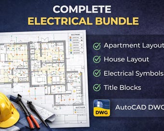 Complete Electrical Bundle – Apartment & House Layout Templates and Symbols | AutoCAD DWG