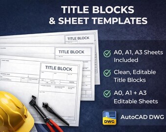AutoCAD Drawing Templates A0 A1 A3 Editable DWG Sheets for CAD Project
