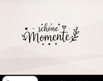 Beautiful Moments SVG レタリング、プロッターファイル、ハート付き手書き文字、SVG PNG dxf Cricut Silhouette