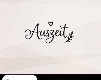 Time Out SVG レタリング、プロッター ファイル、ハート付き手書き文字、SVG PNG dxf Cricut Silhouette