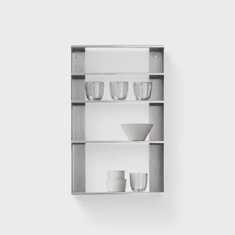 Stainless Steel Wall Shelf Minimalist Modern Metal Storage - Etsy