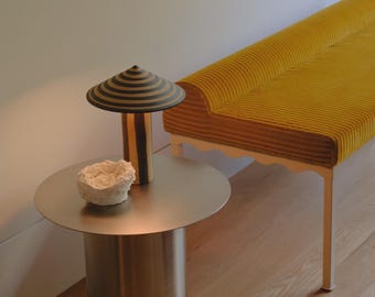 Moderne sokkel eettafel sculpturale ronde salontafel Japandi Furniture