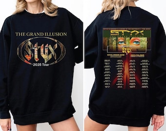 Styx Tour T-Shirt, 2025 Concert Tour Tee, Music Band Sweatshirt, Retro Hoodie