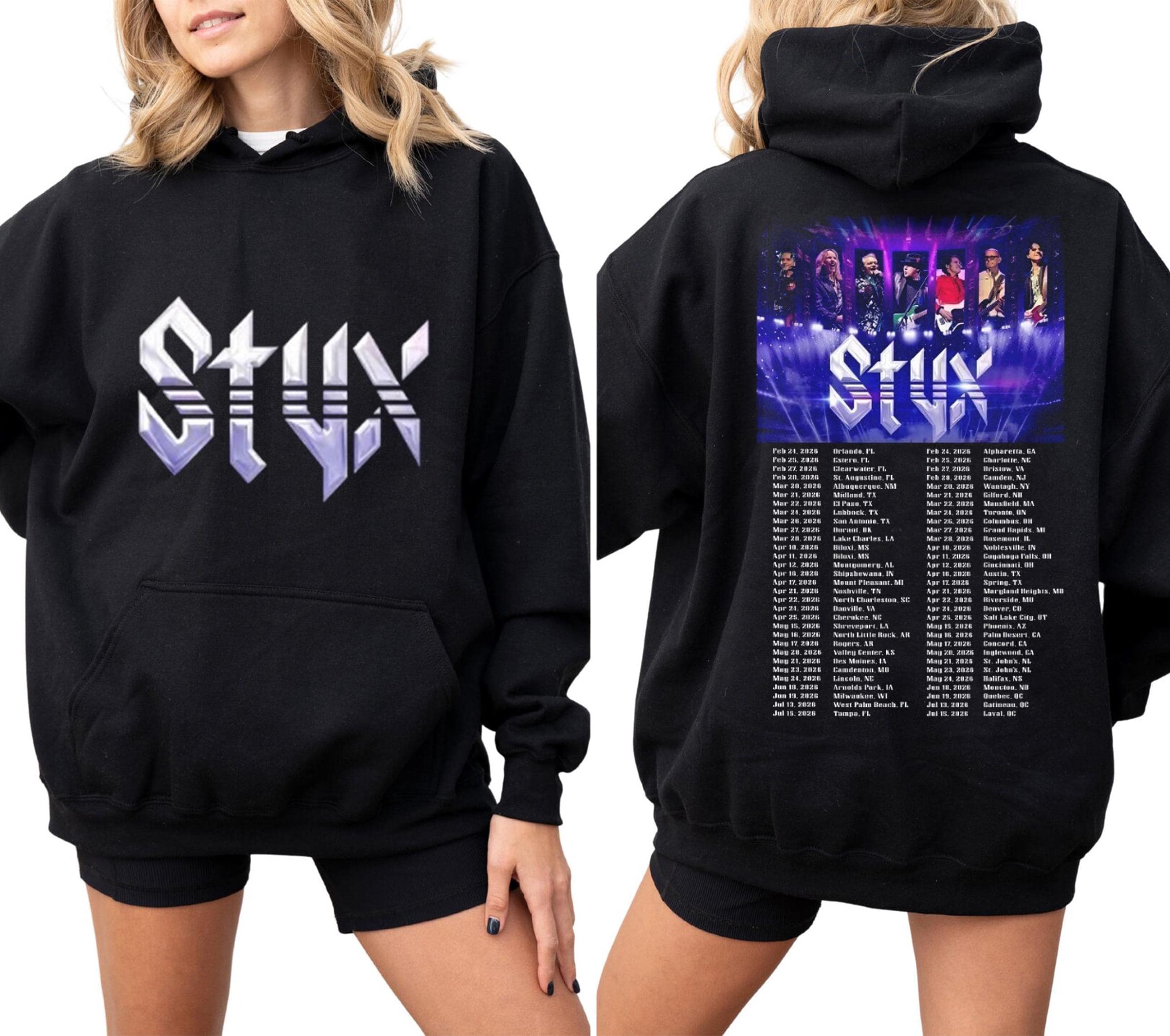Styx 2026 Tour T-shirt, 2026 US Tour Tee, Music Band Sweatshirt