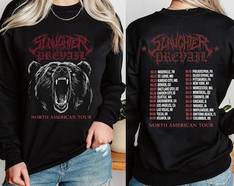 Camiseta vintage de la gira Slaughter To Prevail, camiseta de la gira por Norteamérica 2026, sudadera de banda de música, camiseta retro de gira