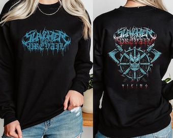 Camiseta vintage de la gira Slaughter To Prevail, camiseta de la gira por EE. UU., suéter de banda de música, sudadera retro con capucha (parte delantera y trasera)