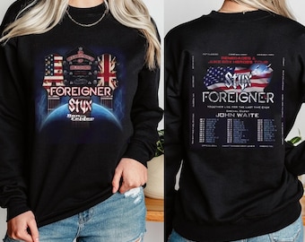 Styx Tour T-Shirt, Sommer Tour 2024 T-Shirt, Musikband Sweatshirt, Retro Hoodie doppelseitig