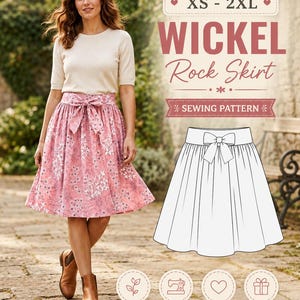 Wrap Skirt Sewing Pattern PDF | Wrap Skirt Pattern | Women's Skirt Sewing Pattern | XS-2XL | Instant Download | Wickel Rock Skirt