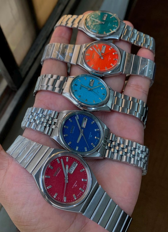 Lot of Vintage Seiko 5 Mens Automatic Japan Men's WristWatch Day-Date 6309