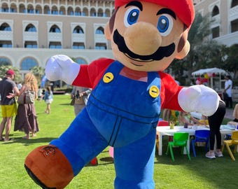 Inflatable Plumber Mascot, Mascot Costume Suit, Cartoon Plush Character, Walkaround Event Performer, Parade Promotion Outfit
