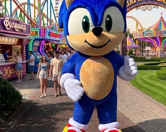 Inflatable Plush Character Suit for Events, Blue Animal Mascot Costume, Photo Shoots, Push Character for Parades, Stage Performer