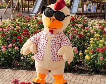 Chicken Mascot Costume, Plush Bird Character Suit, Funny Event Mascot for Promotions, Parties, Festivals, Entertainment, Photo Shoots