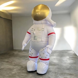 Custom space-mascottekostuum, opblaasbaar astronautenpersonage, kostuum voor evenementevenement, promotionele kosmische outfit, gepersonaliseerde mascotte