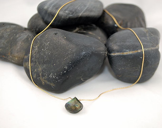 Single Labradorite on 14k gold filled Chain