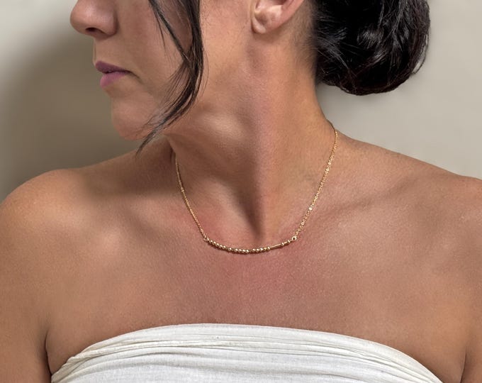 SURVIVOR - 14k Gold Filled Morse Code Necklace, Gift for Cancer Survivor Journey