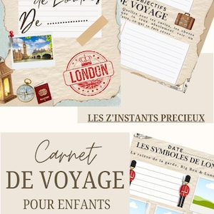 Dziennik podróży dziecka po Londynie – Dziennik podróży dziecka do druku – Spersonalizowany – Aktywności podróżnicze dla dzieci – PDF – Pamiątka z Londynu