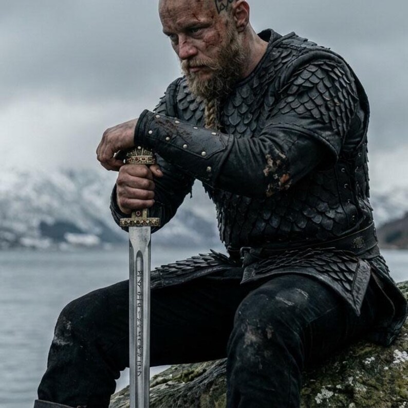 Handmade King Ragnar Lothbrok Viking Sword Handcrafted Authentic