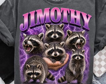 Vintage Jimothy Meme PNG, Its okay to be weird tee sublimation, Purple viral raccoon print t-shirt, funny Trash Panda shirt design